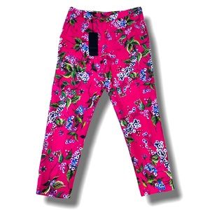 NWT ESCADA Floral Jaquard Print Brocade Ankle Pants